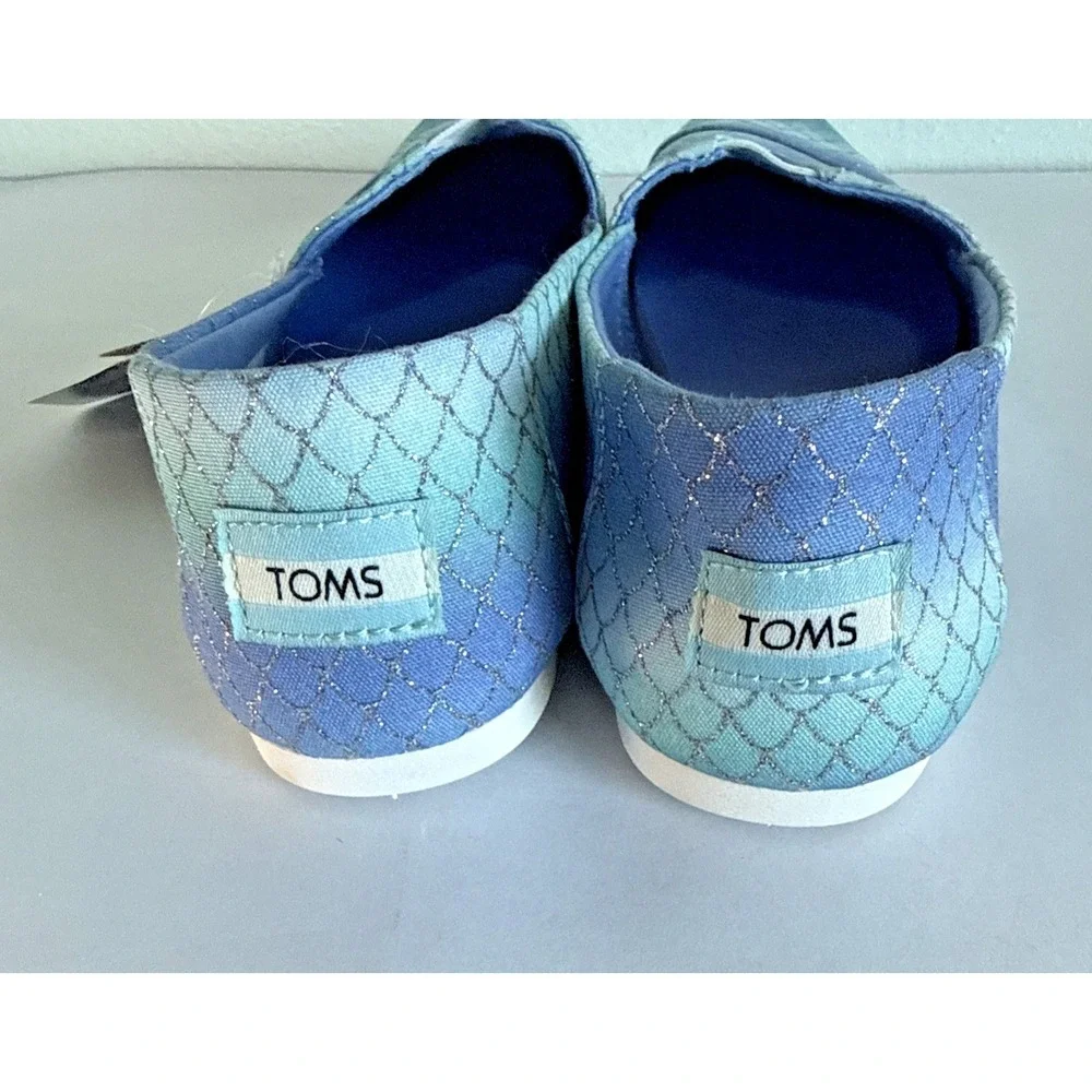 TOMS Multi‎ Iridescent Scales Mermaid Print Womens 6.5 Youth 5.5 NEW